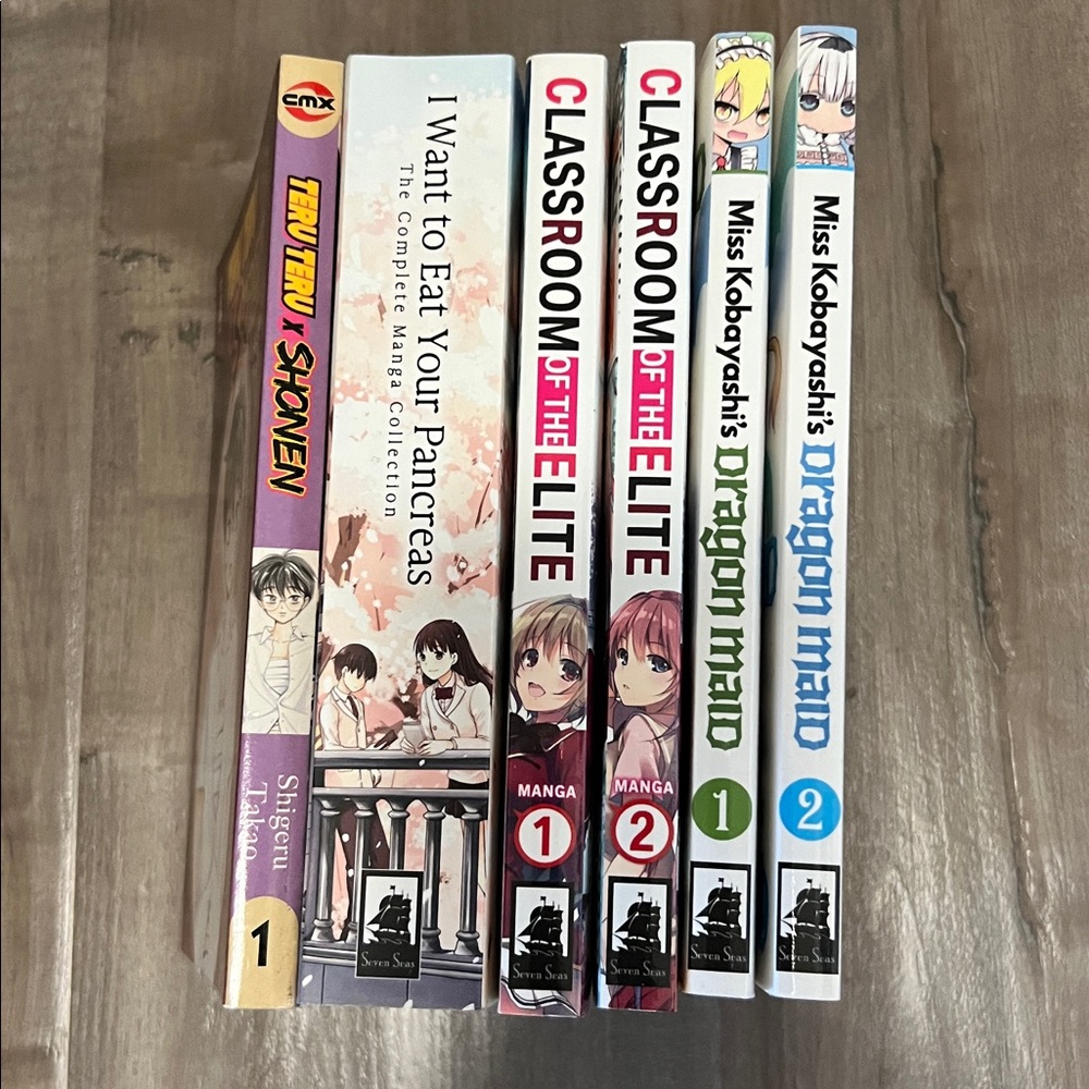 Manga Lot of 6 Paperback Books English Anime